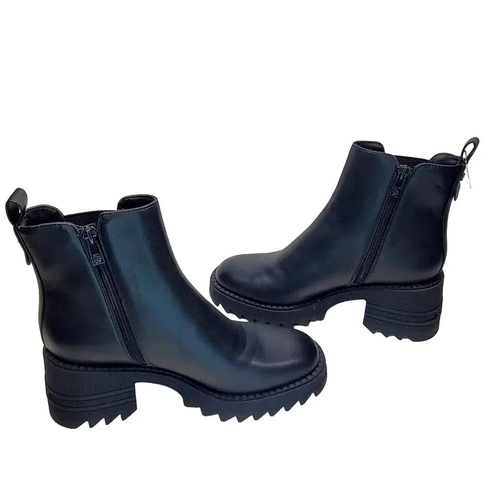 Sam & Libby Women's Julia Chelsea Bootie Black Platform Grunge Punk Emo Punkcore - Picture 8 of 10